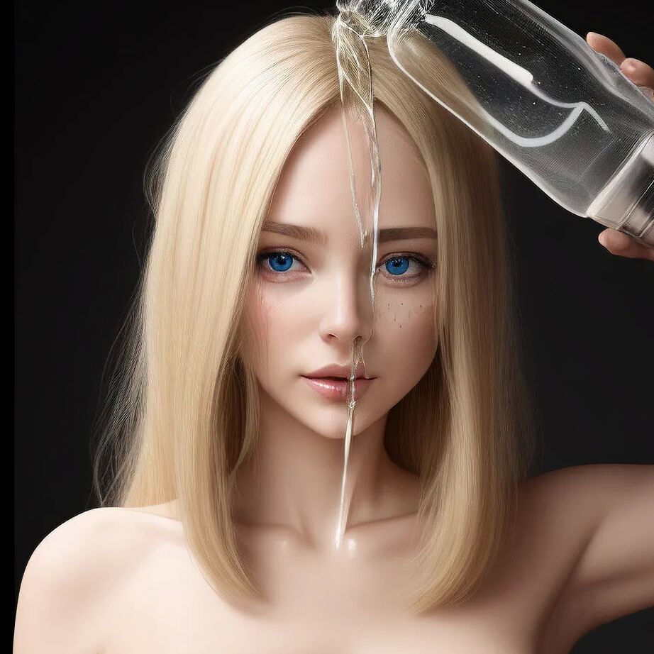 Woman Struggling to Drink Water