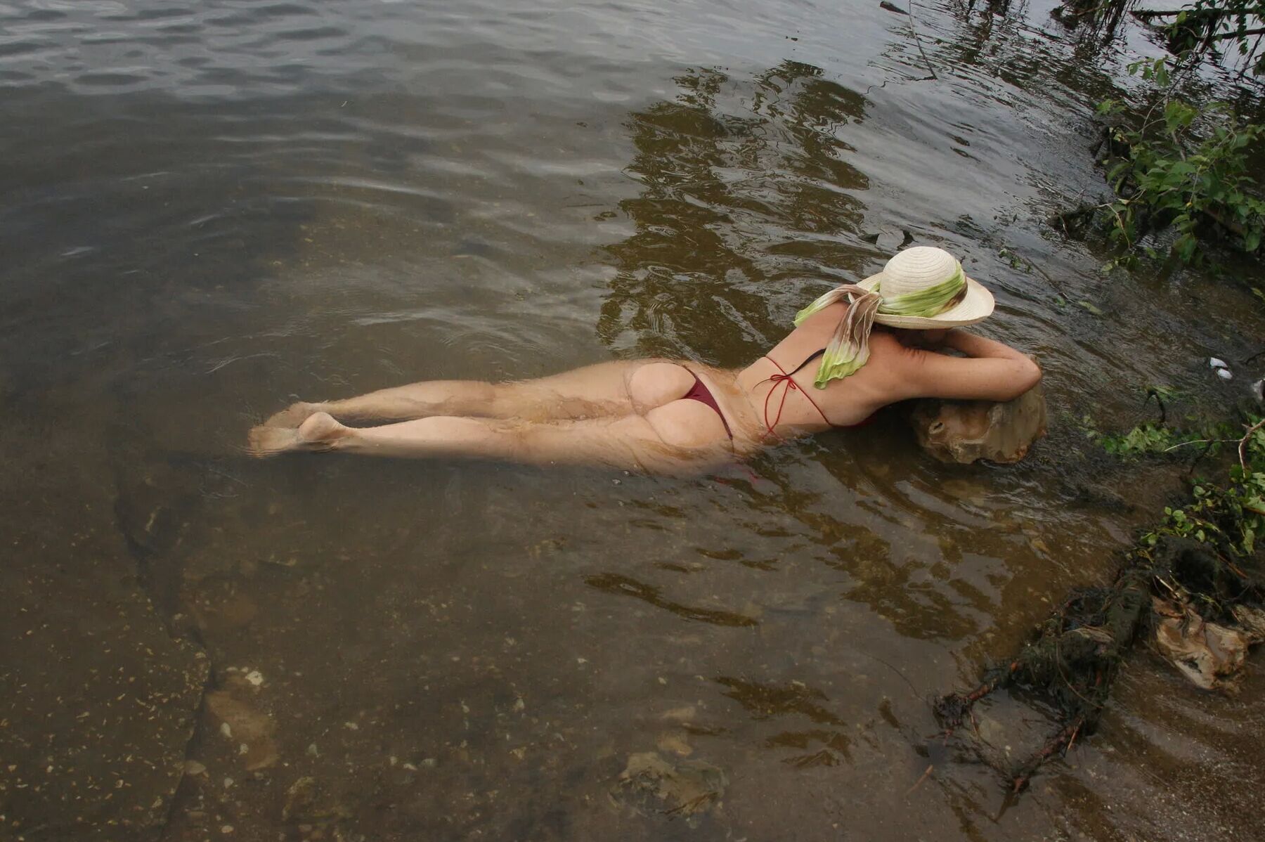 In Bikini near marge