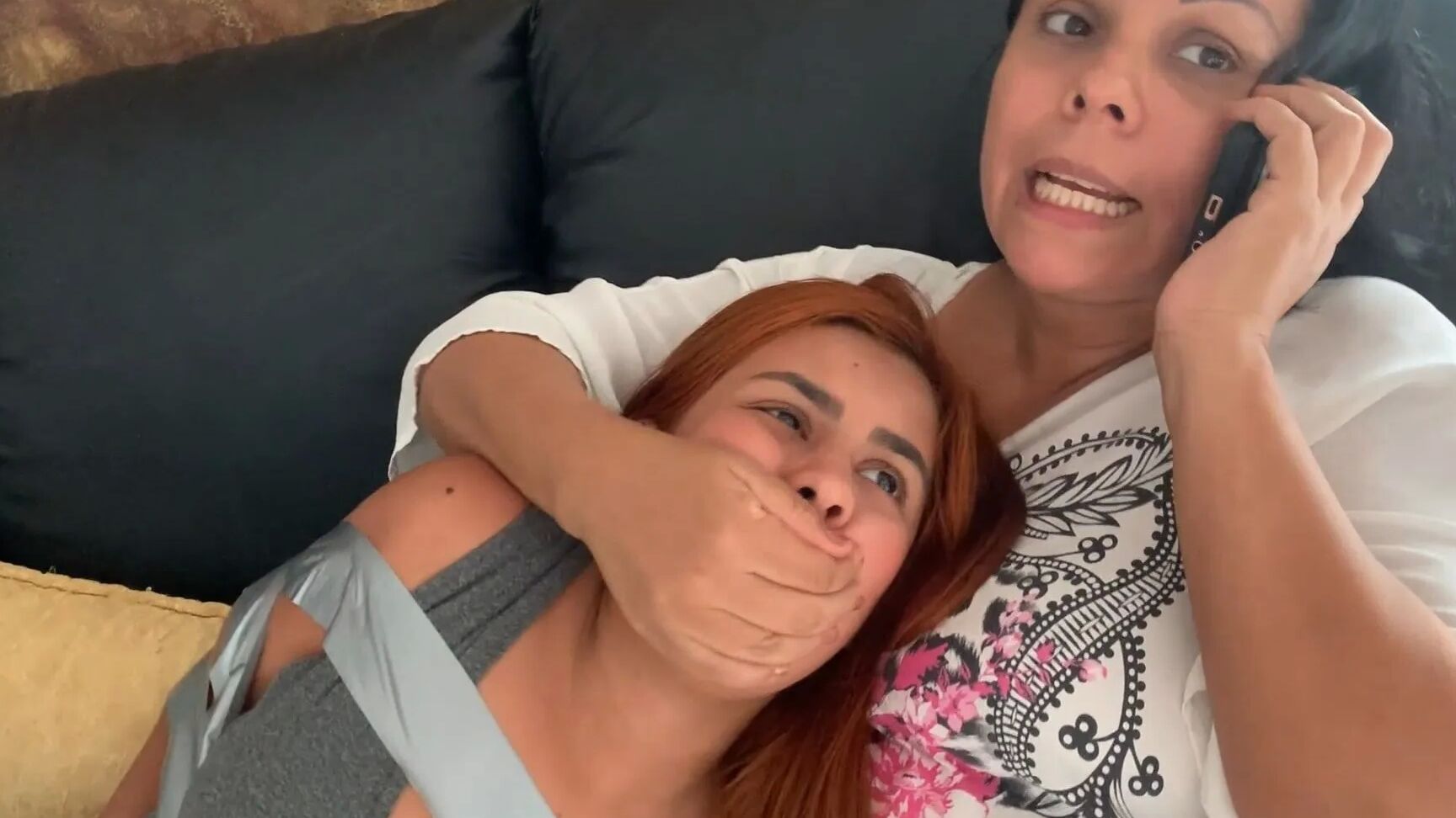 Hogtaped Student Lectured With Foot Whipping In Tape Bondage