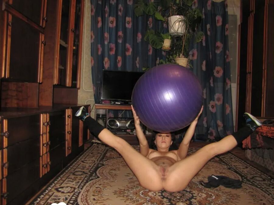 Working out on a ball got me wet