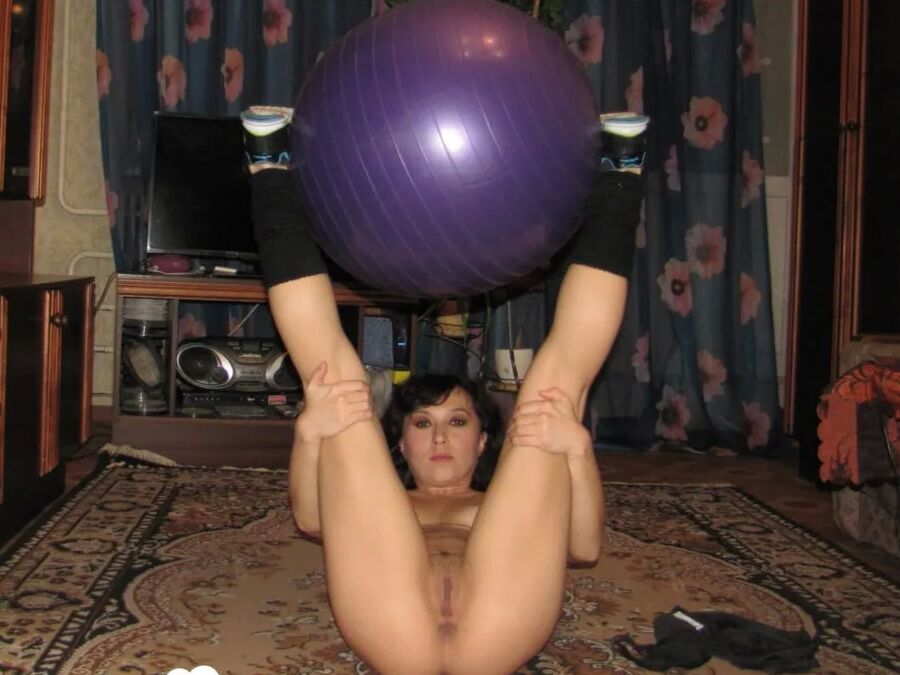 Working out on a ball got me wet