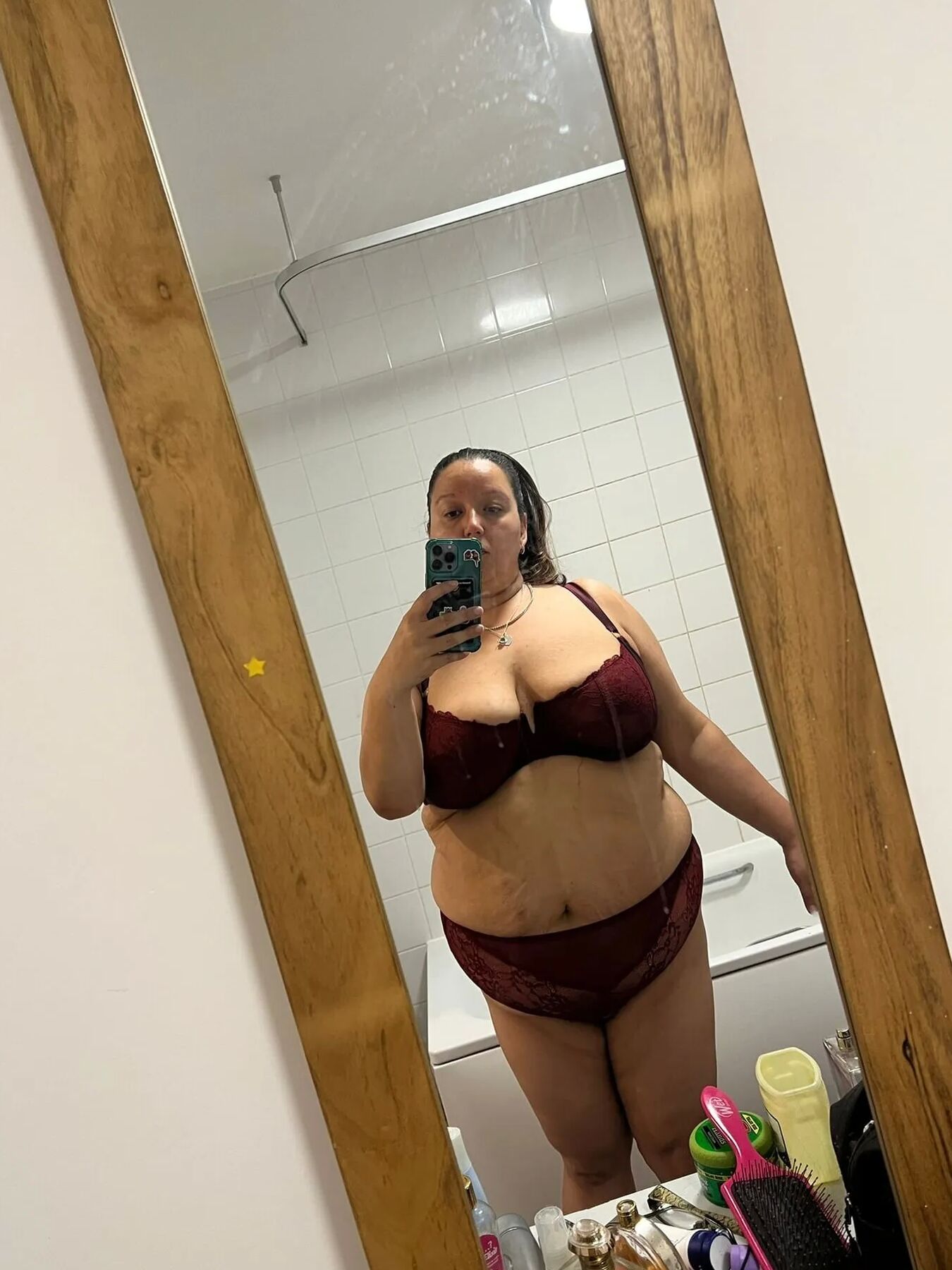 Posing in sexy laundry