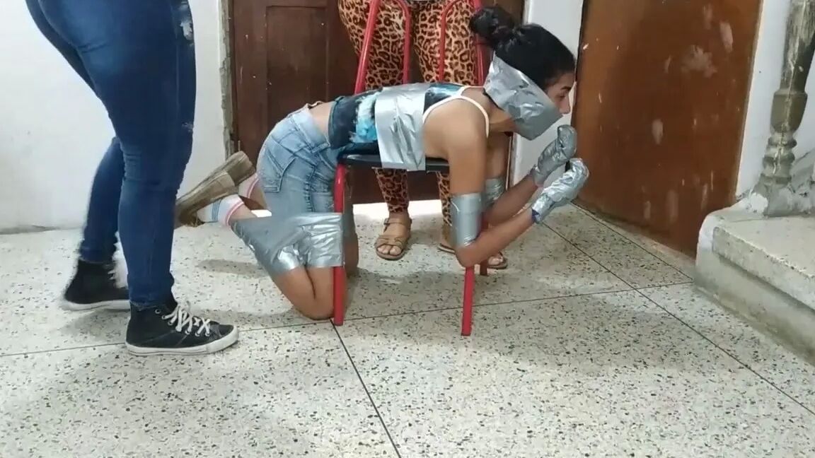Bent Over For Lesbian Feet Worship In Bondage - Selfgags