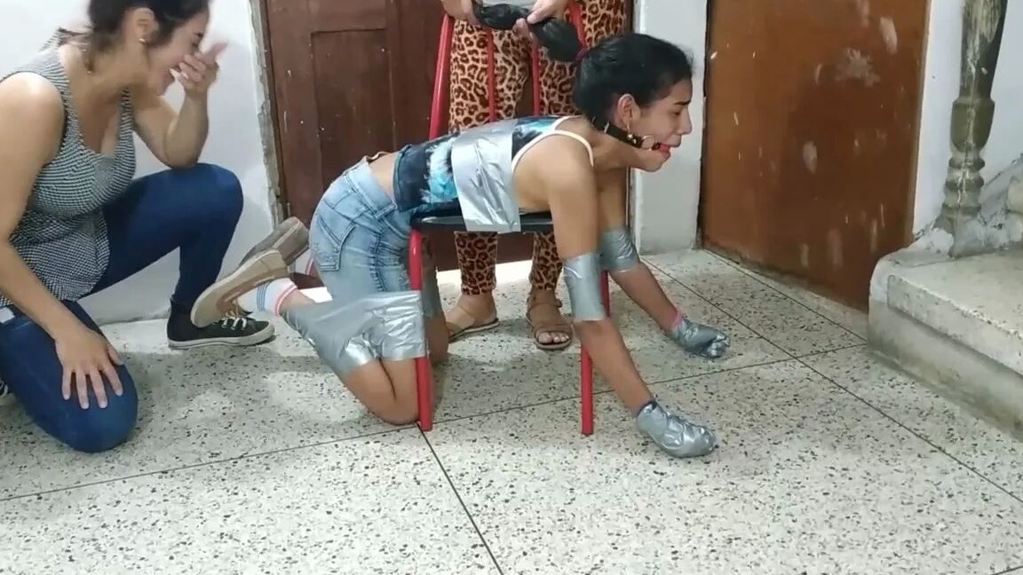 Bent Over For Lesbian Feet Worship In Bondage - Selfgags