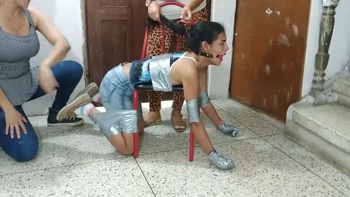Bent Over For Lesbian Feet Worship In Bondage - Selfgags