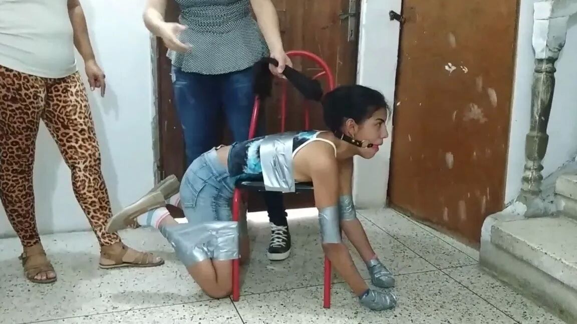 Bent Over For Lesbian Feet Worship In Bondage - Selfgags