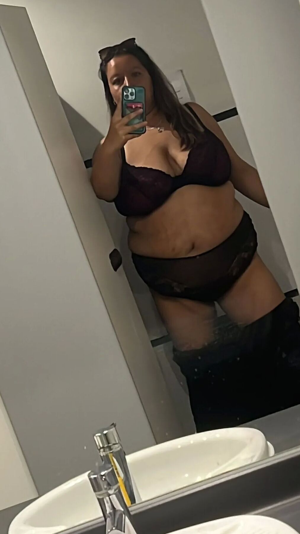 Posing in sexy laundry