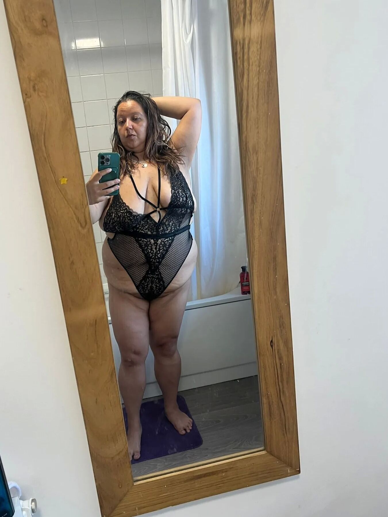 In sexy Black laundry