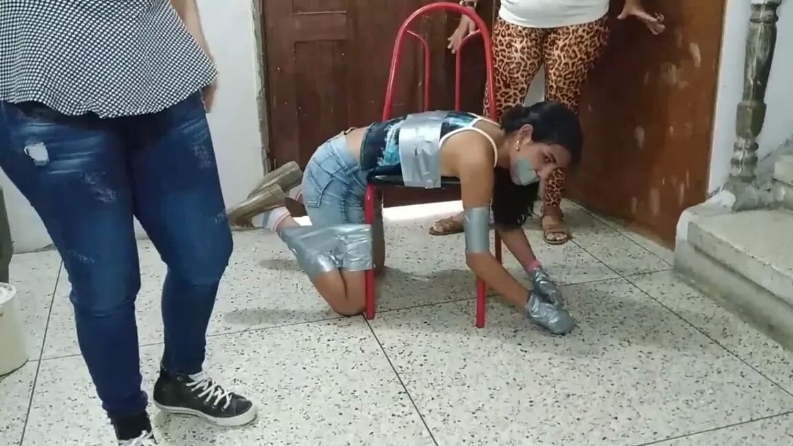Bent Over For Lesbian Feet Worship In Bondage - Selfgags