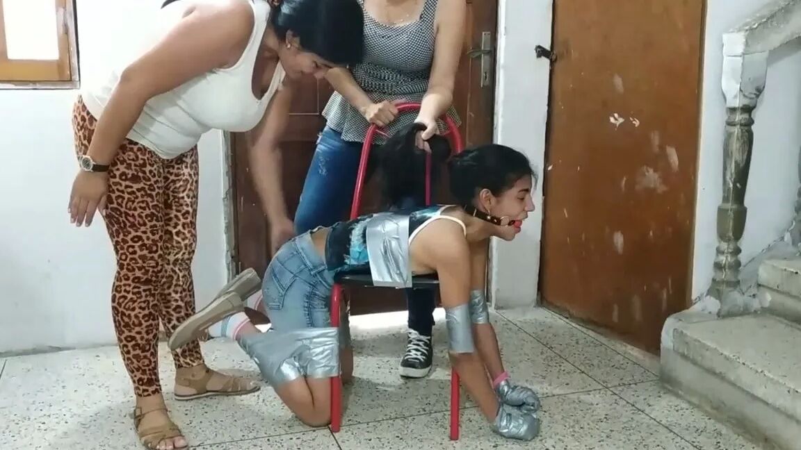 Bent Over For Lesbian Feet Worship In Bondage - Selfgags