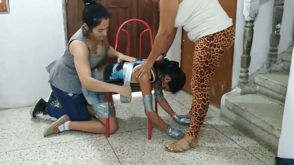 Bent Over For Lesbian Feet Worship In Bondage - Selfgags