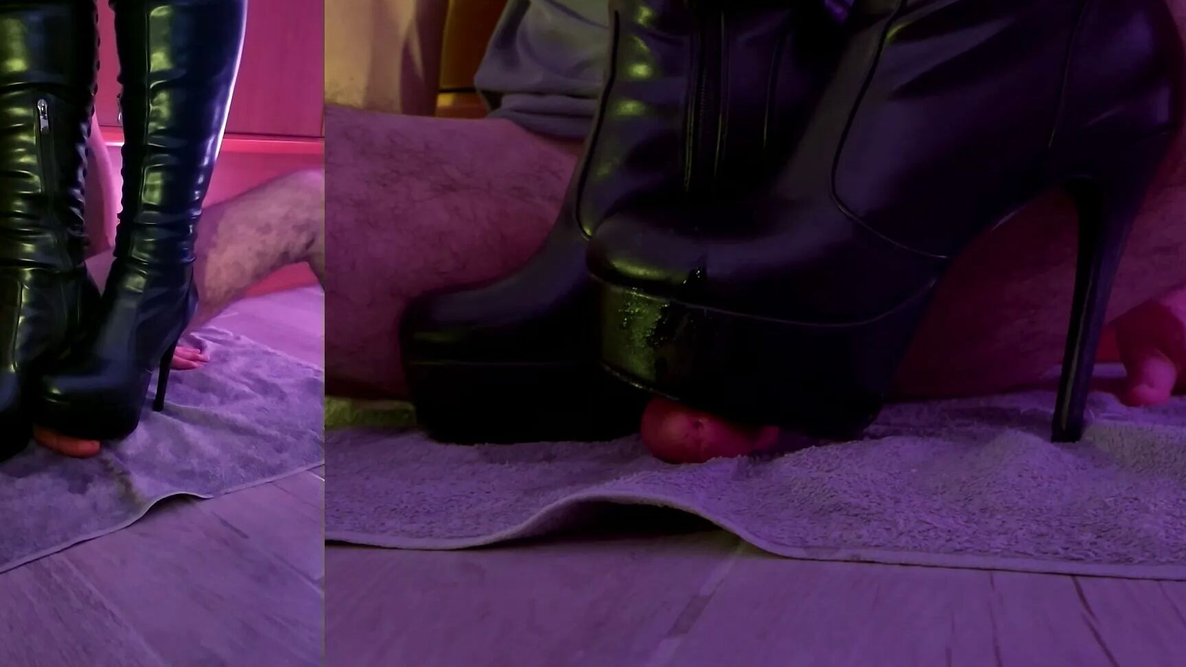 High Heels Bootjob CBT Ballbusting Cock Crush Trample