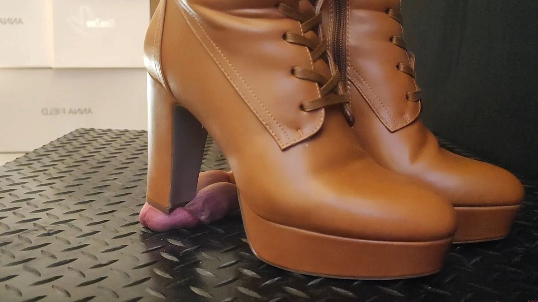 High Heels Bootjob CBT Ballbusting Cock Crush Trample