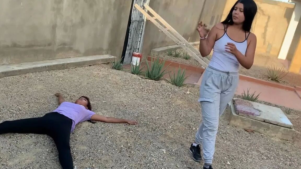 Tied Spreadeagle During Yoga Class - Selfgags