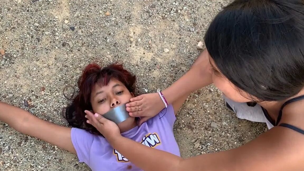 Tied Spreadeagle During Yoga Class - Selfgags