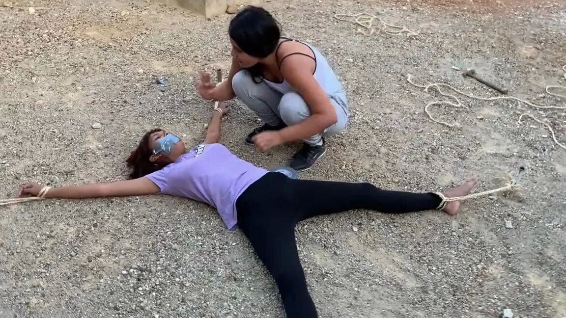 Tied Spreadeagle During Yoga Class - Selfgags