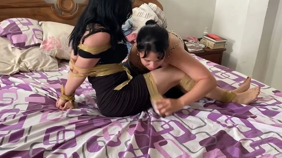 Slutty Stepsister Hogtied And Pantyhose Hooded - Selfgags