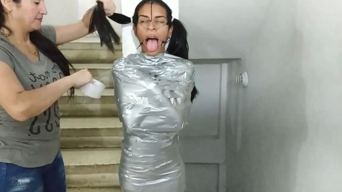 Mummified Latina Slut Mouth Hooked And Helpless