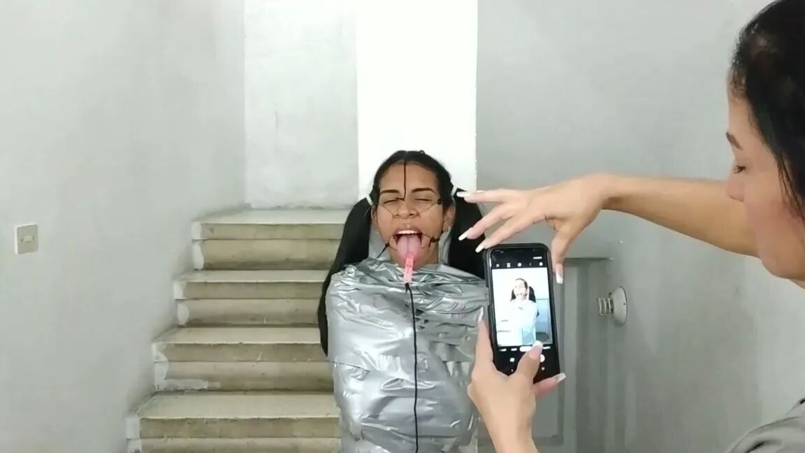 Mummified Latina Slut Mouth Hooked And Helpless