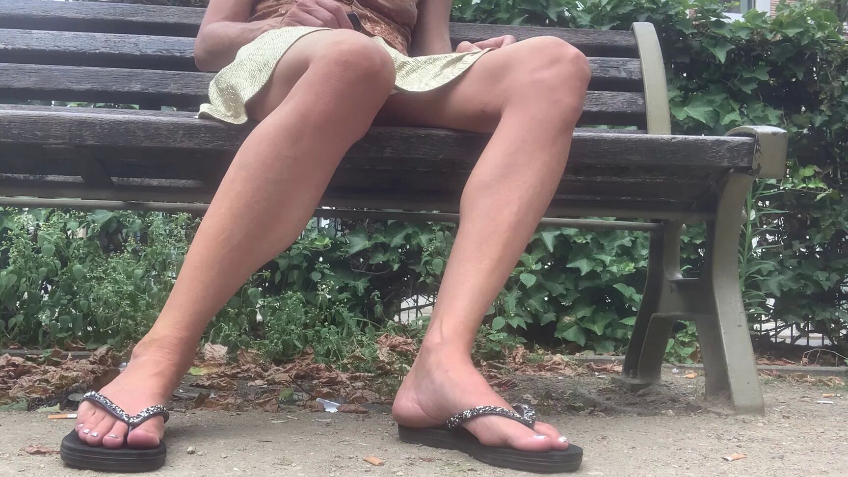Slippers in the park
