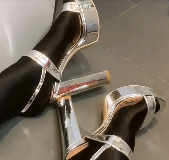 Silver Heels, Black Spandex