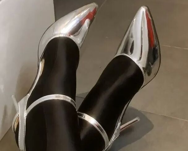 Silver Heels, Black Spandex