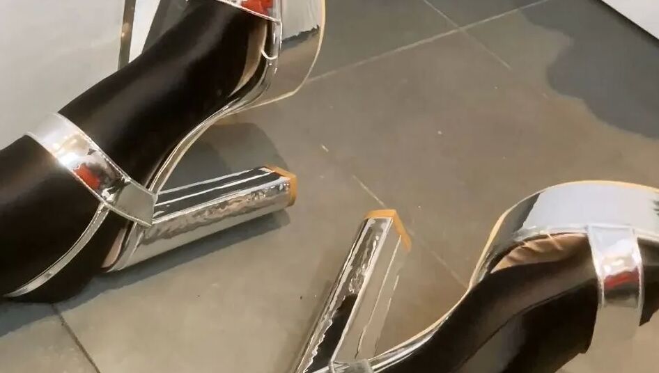Silver Heels, Black Spandex