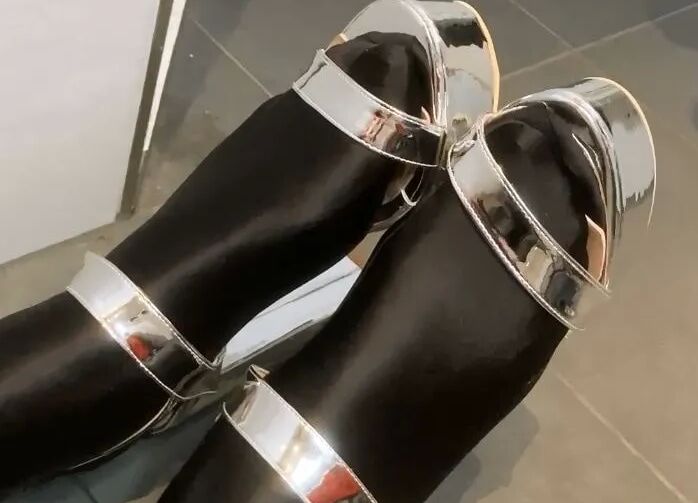 Silver Heels, Black Spandex