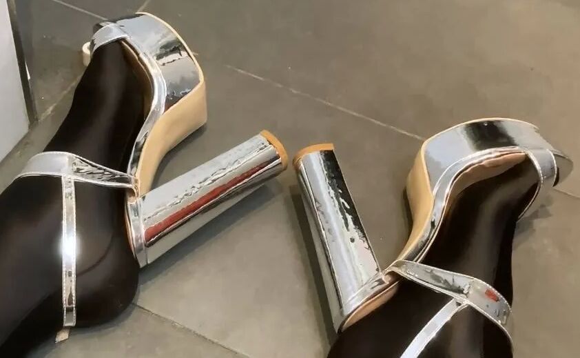 Silver Heels, Black Spandex