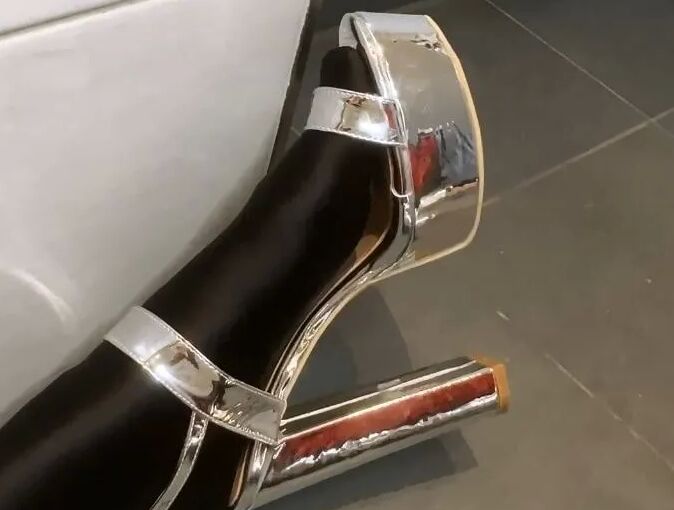 Silver Heels, Black Spandex