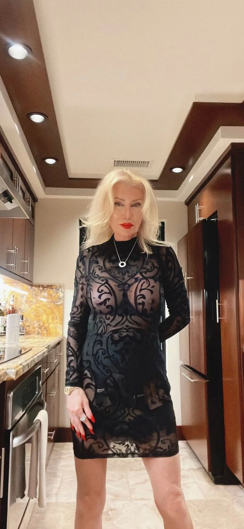 Going out in a sheer dress again