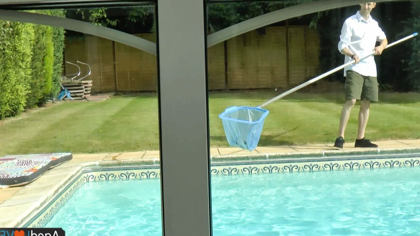 Lacey Starr and pool-boy with big dick