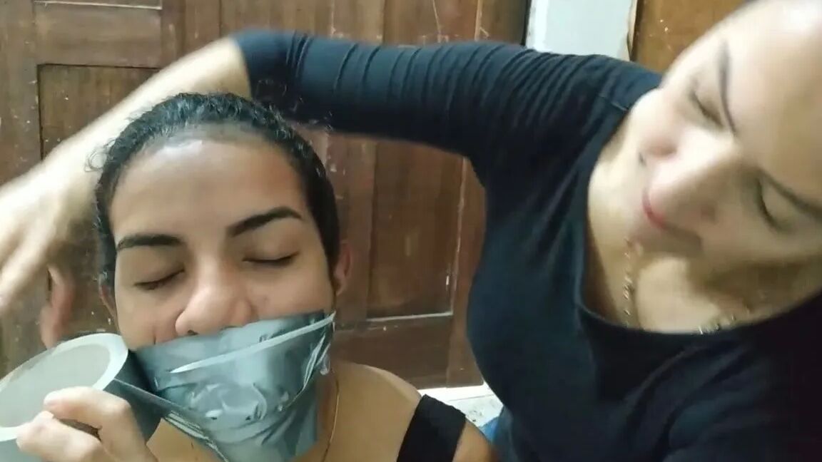 Cute Teenage Thief Frogtied For Lesbian Foot Worship!