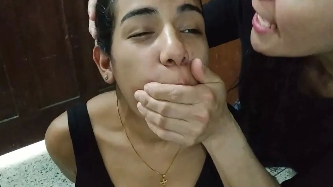 Cute Teenage Thief Frogtied For Lesbian Foot Worship!