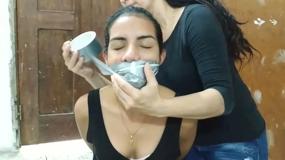 Cute Teenage Thief Frogtied For Lesbian Foot Worship!