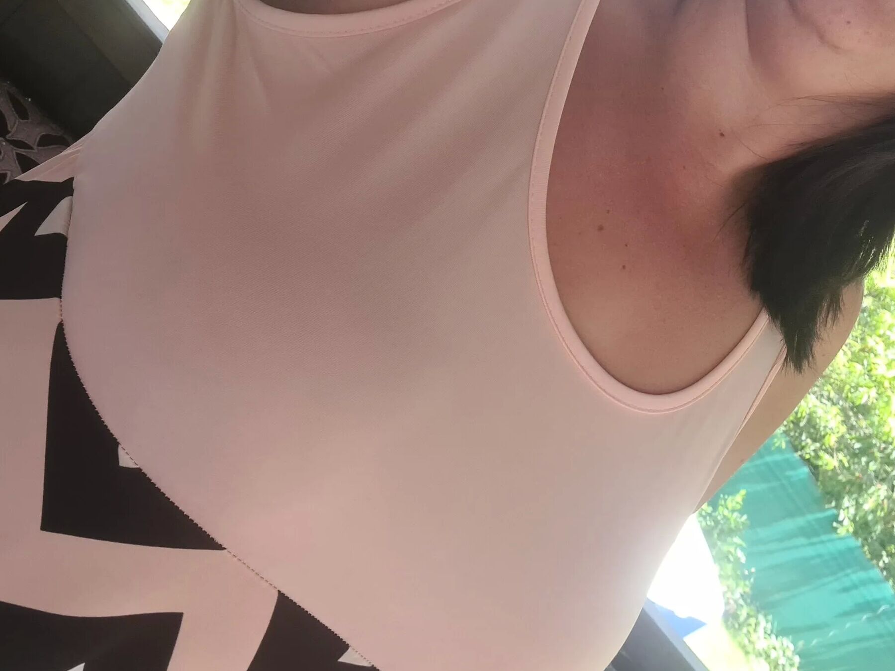 Chubby goatee takes a picture of herself