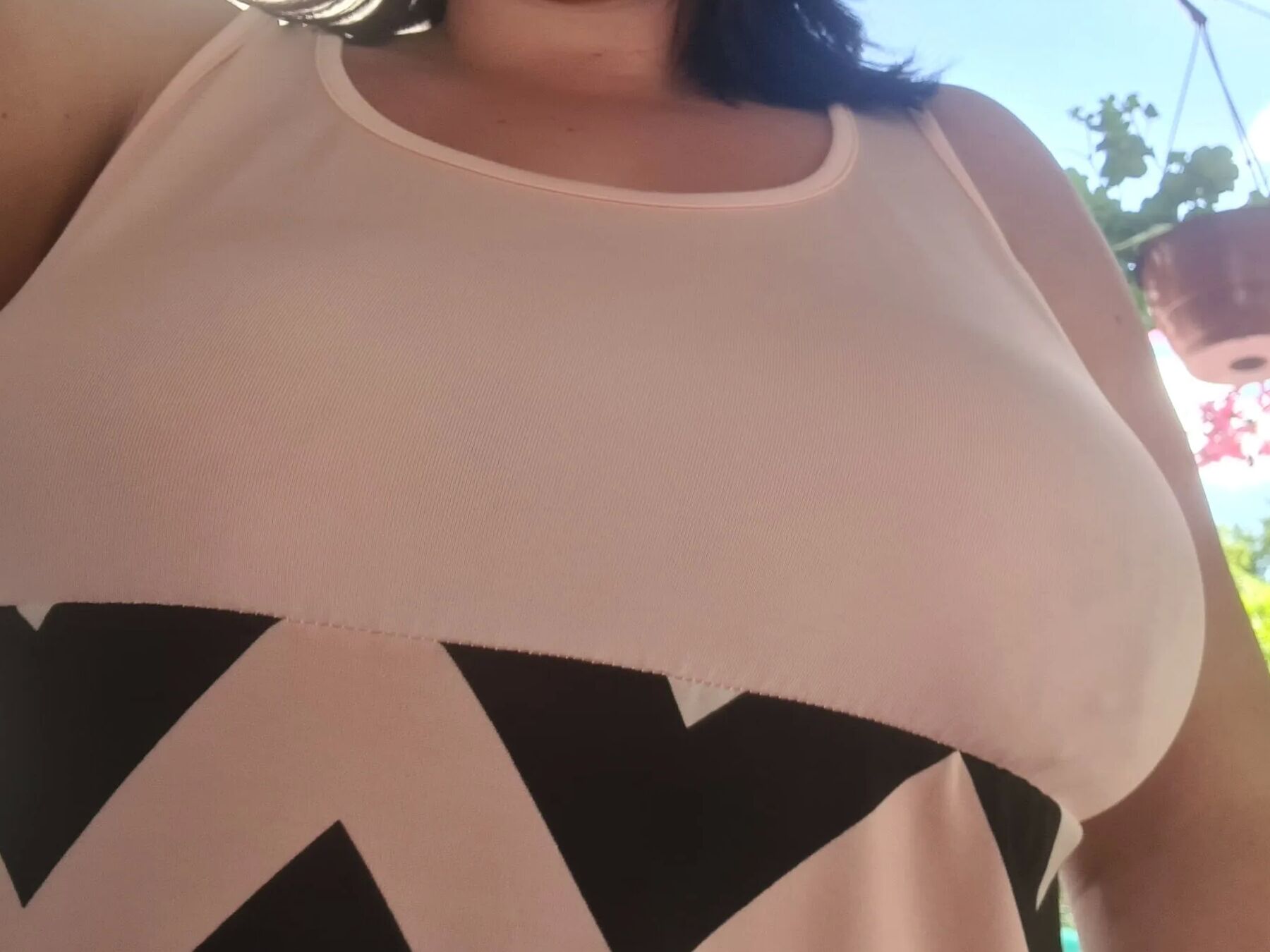 Chubby goatee takes a picture of herself