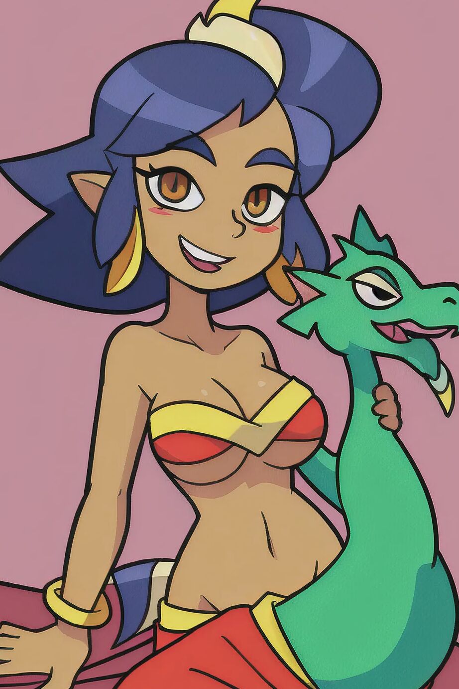 Anjali at the Clothing Optional Baby Dragon Petting Zoo