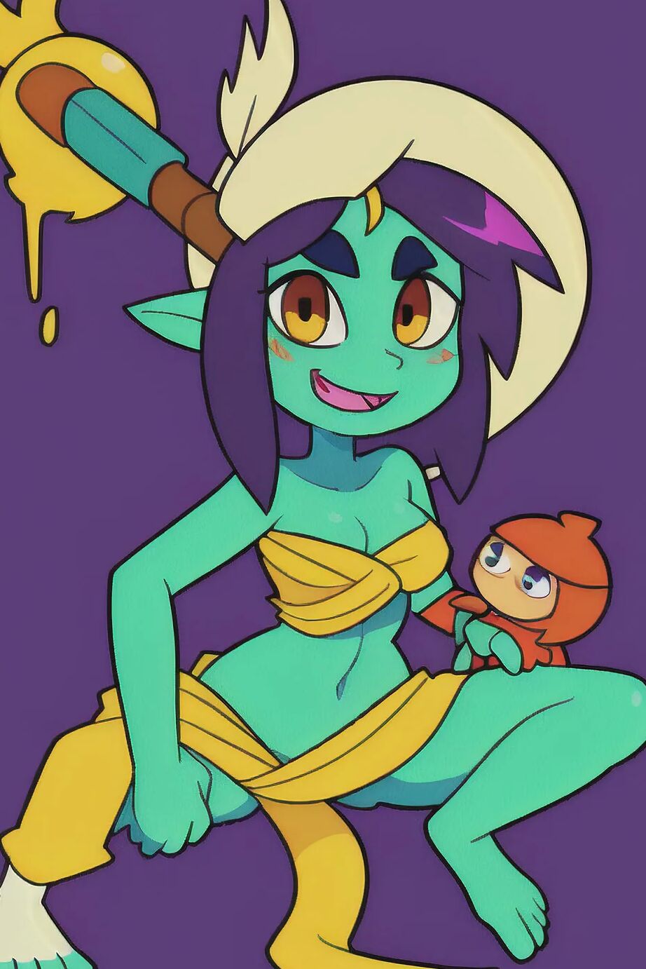 Anjali at the Clothing Optional Baby Dragon Petting Zoo