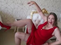 Lady in red