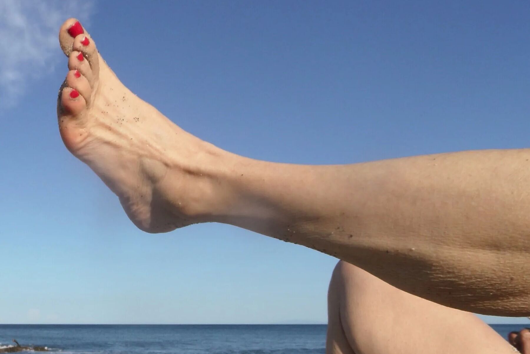 Lying at the beach