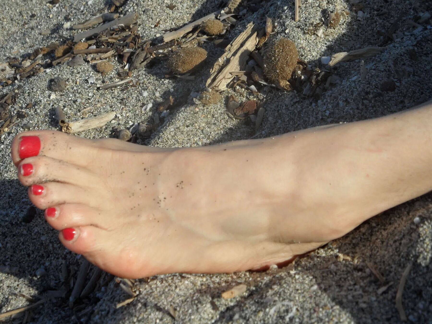 Lying at the beach