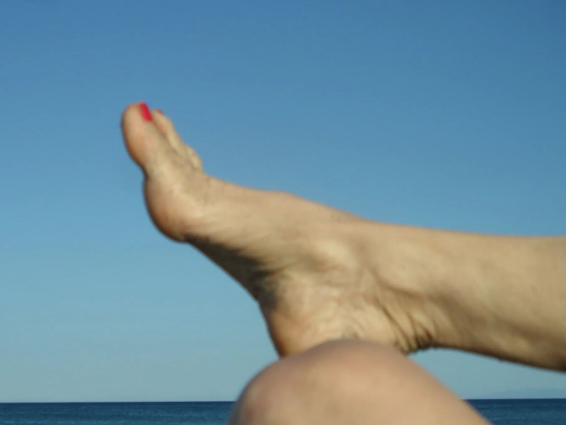 Lying at the beach