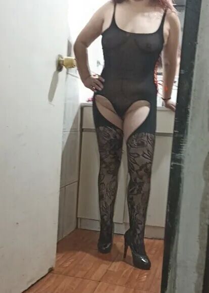 Heels in lingerie