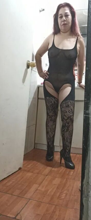 Heels in lingerie