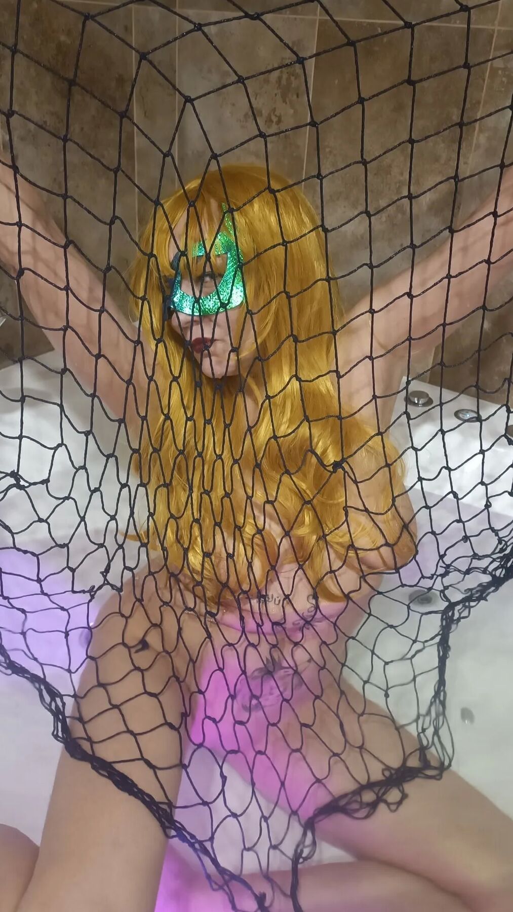 Naughty milf mermaid in jacuzzi