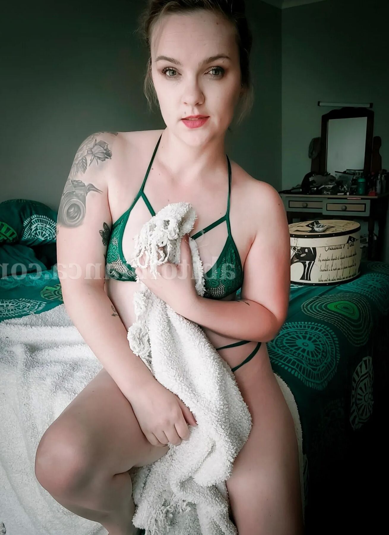 ABitOfBianca Green Lingerie Set Onlyfans