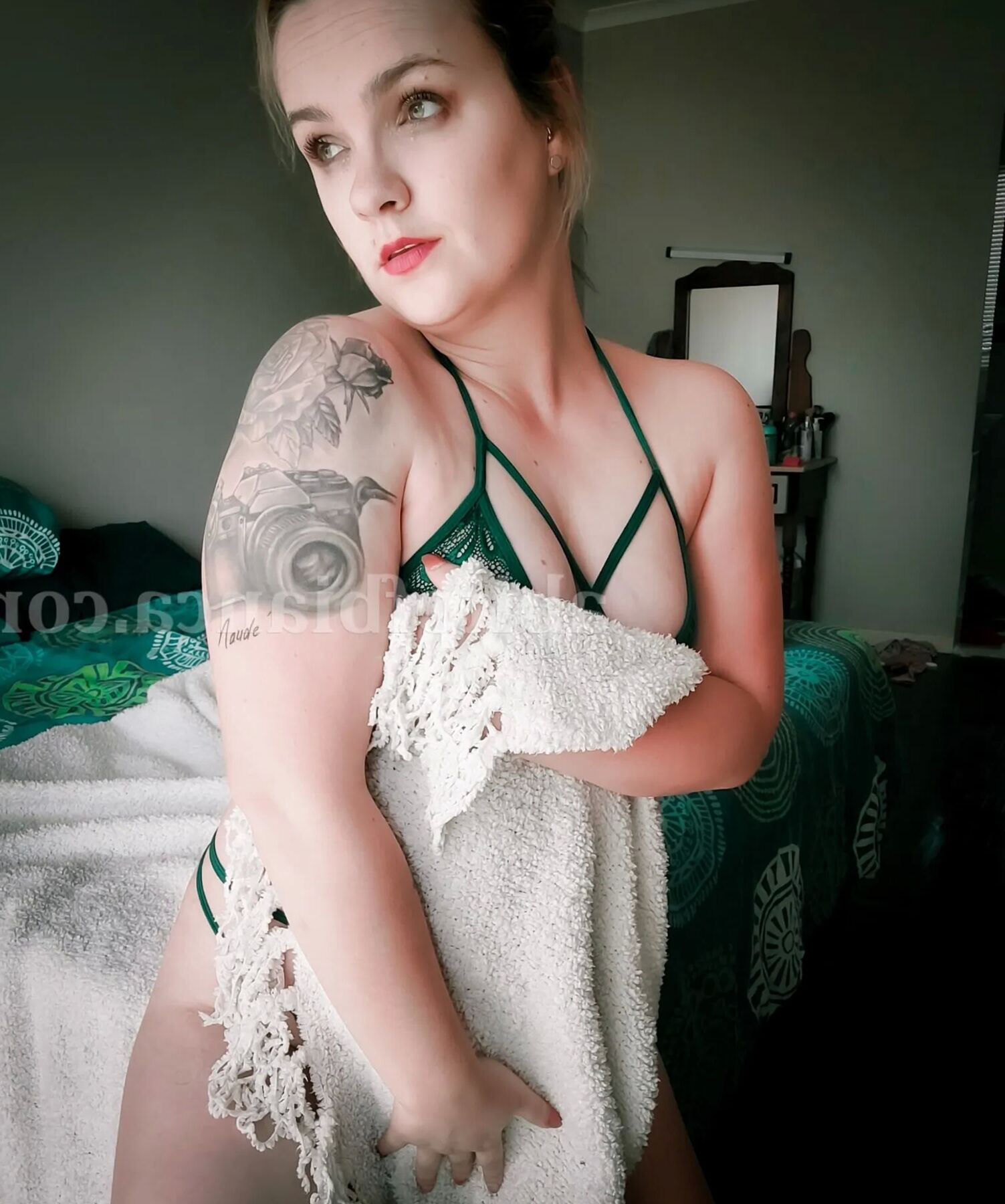 ABitOfBianca Green Lingerie Set Onlyfans