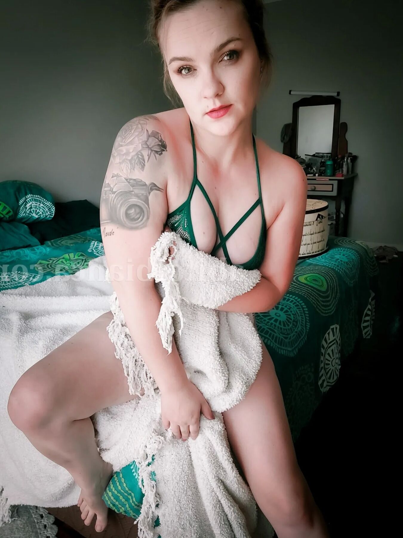 ABitOfBianca Green Lingerie Set Onlyfans