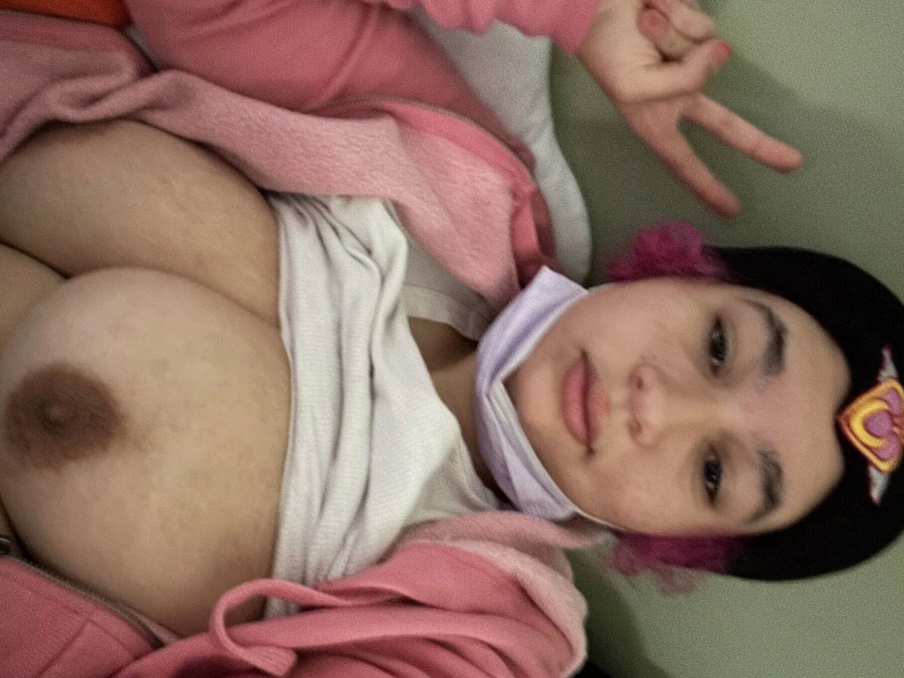 Cute chubby pink hair slut